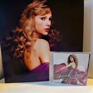 Speak Now original CD and Taylors version speak now vinyl set